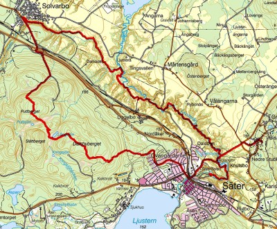 Kartan över turen.